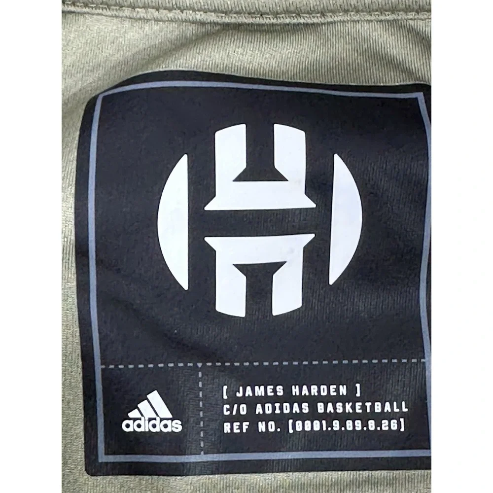 Adidas James Harden Basketball Long Sleeve Shirt 2XL Taupe Graphic NBA